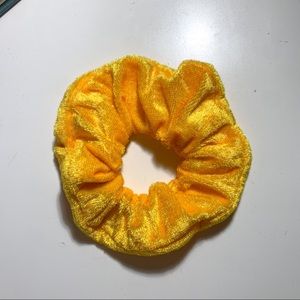 Yellow Velvet Scrunchie